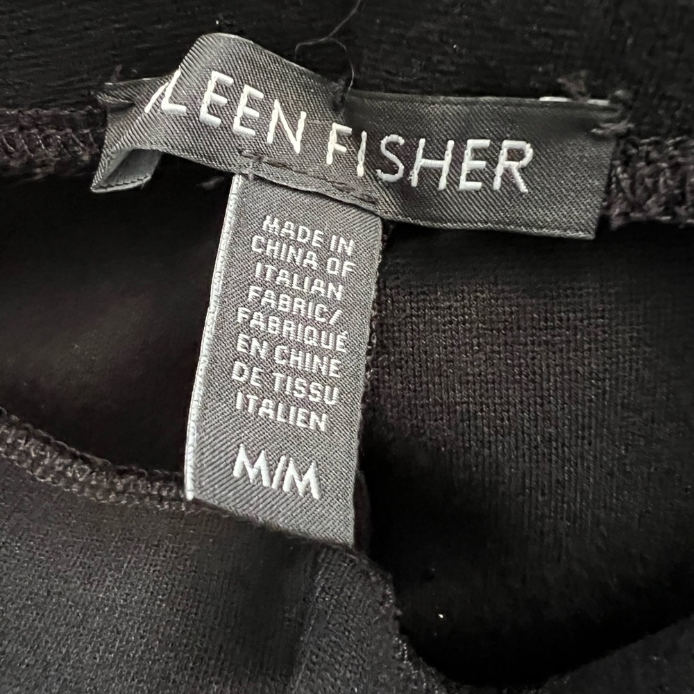 EUC — Eileen Fisher System Stretch Ponte Slim Pant Black Size M - Picture 5 of 7
